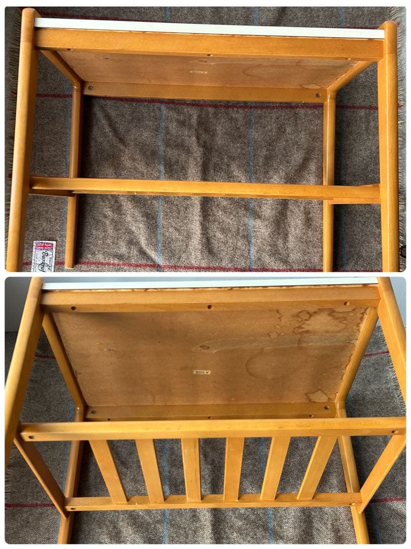 オールドカリモク　karimoku デコラトップ　サイドテーブル　ヴィンテージ