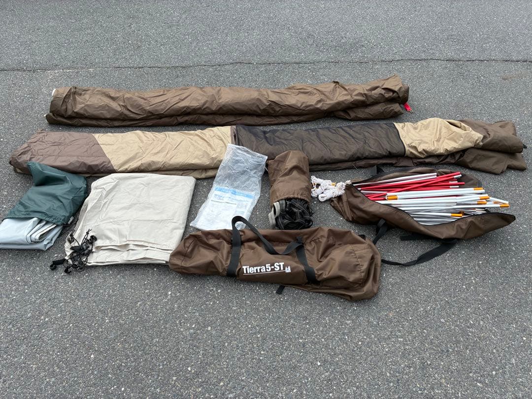 【オガワ×アポリト ティエラ5st テント】 アップフライポール・マルチシート付