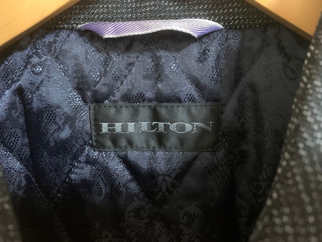 HILTON 高級ウールコート Mサイズ グレー メンズ ビジネス フォーマル