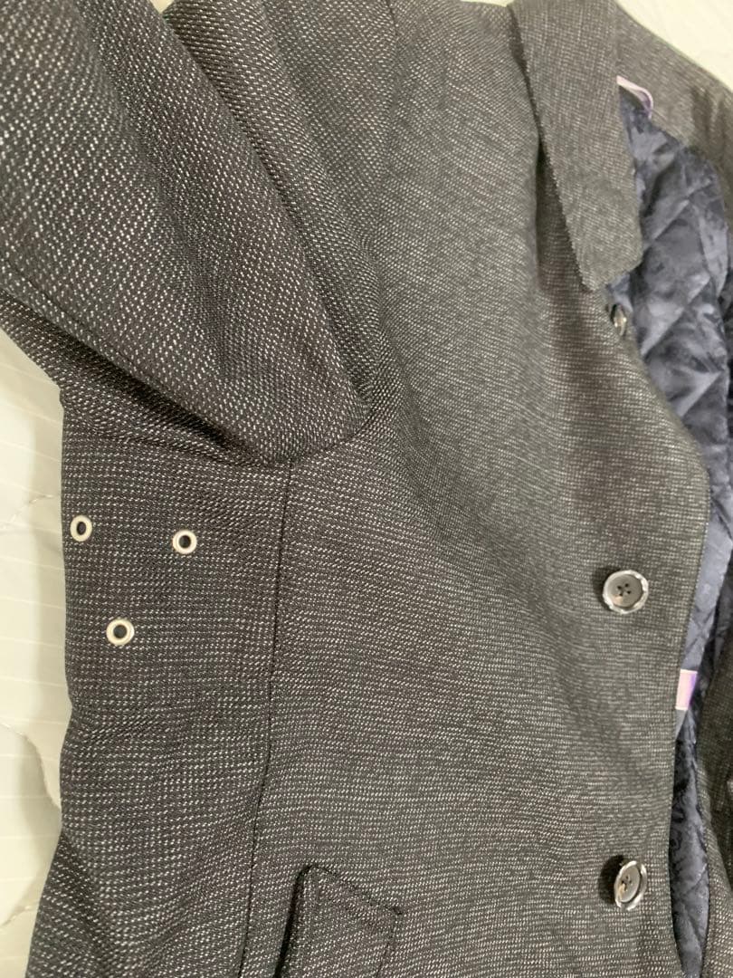 HILTON 高級ウールコート Mサイズ グレー メンズ ビジネス フォーマル