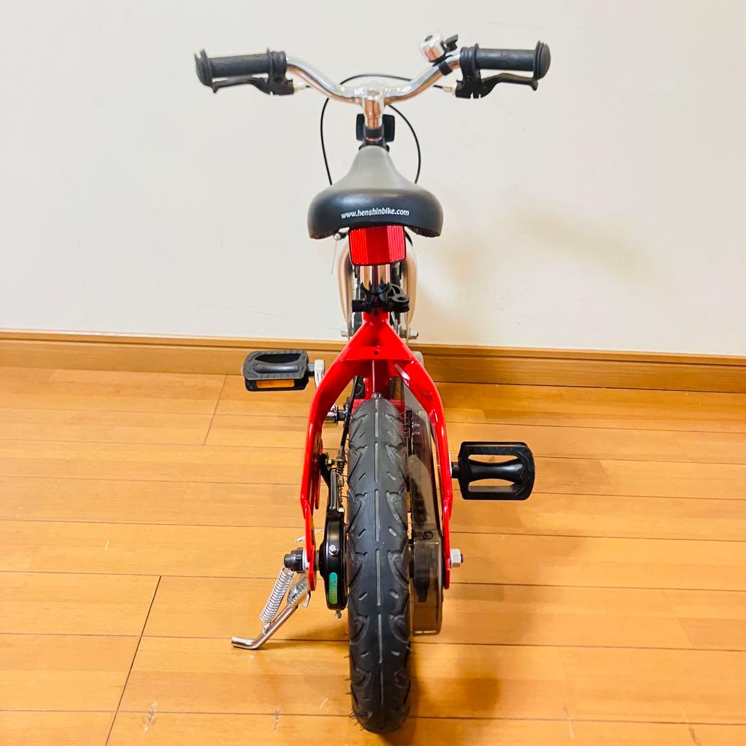 【美品・匿名配送】へんしんバイク 12インチ スタンド付属 レッド