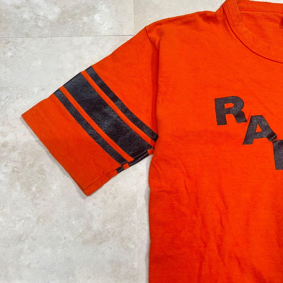 70s \"champion\" ミュージックシアター フットボールTシャツLサイズ