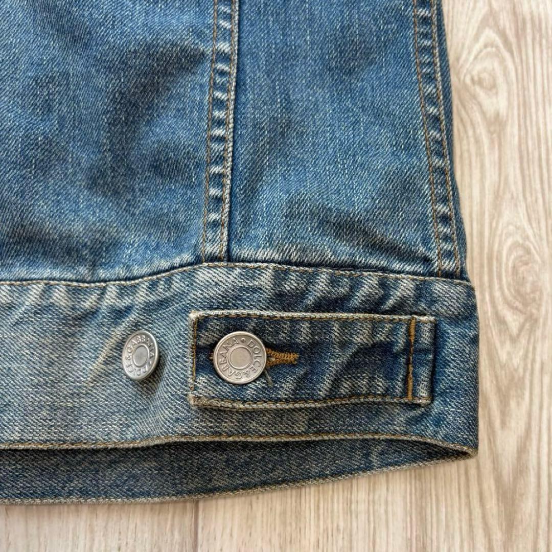 希少】DOLCE&GABBANA デニムジャケット 44 S ロゴプレート付き