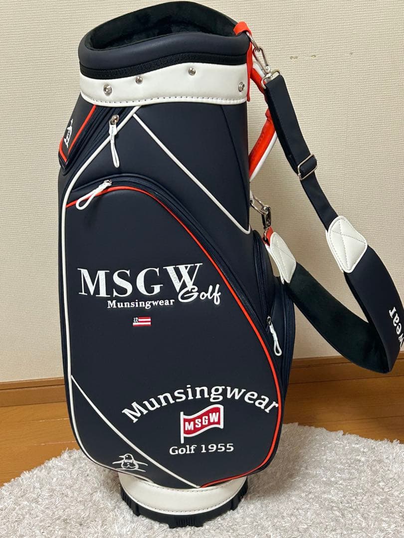 【値下げ】マンシングウェア　キャディバッグ　カートタイプ9.5型47インチ可