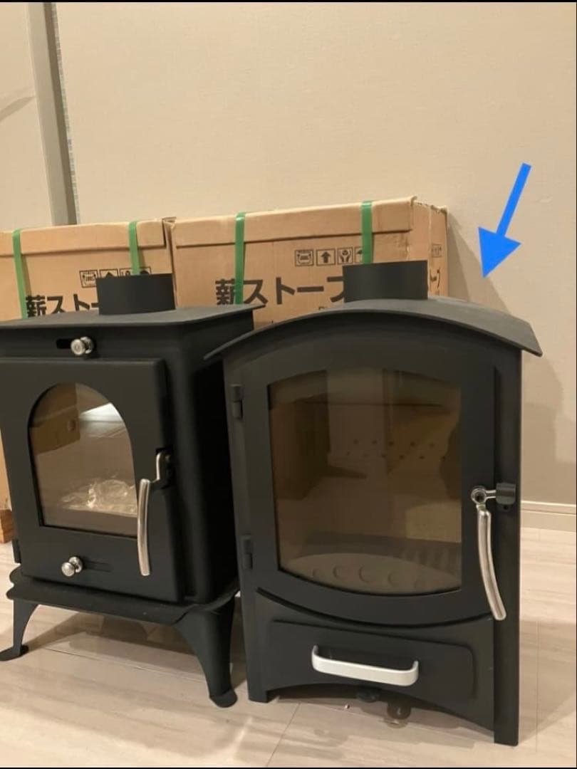 新品未使用　鋼鉄製　薪ストーブ　北欧風