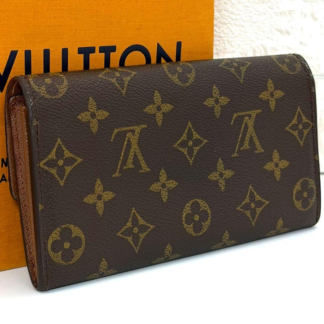 美品 ルイヴィトン モノグラム ポルトフォイユ サラ 財布 10カード 茶色 .