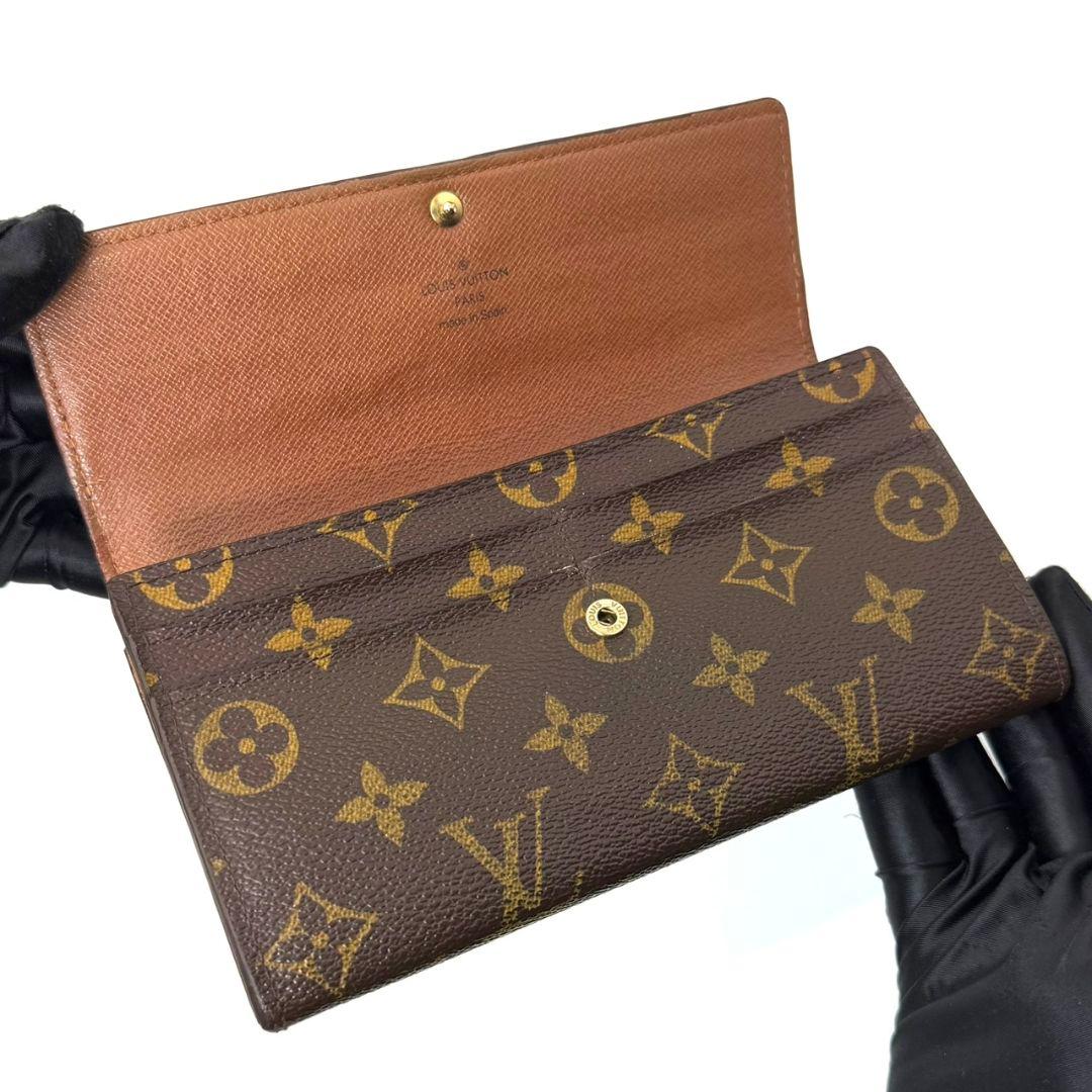 美品 ルイヴィトン モノグラム ポルトフォイユ サラ 財布 10カード 茶色 .