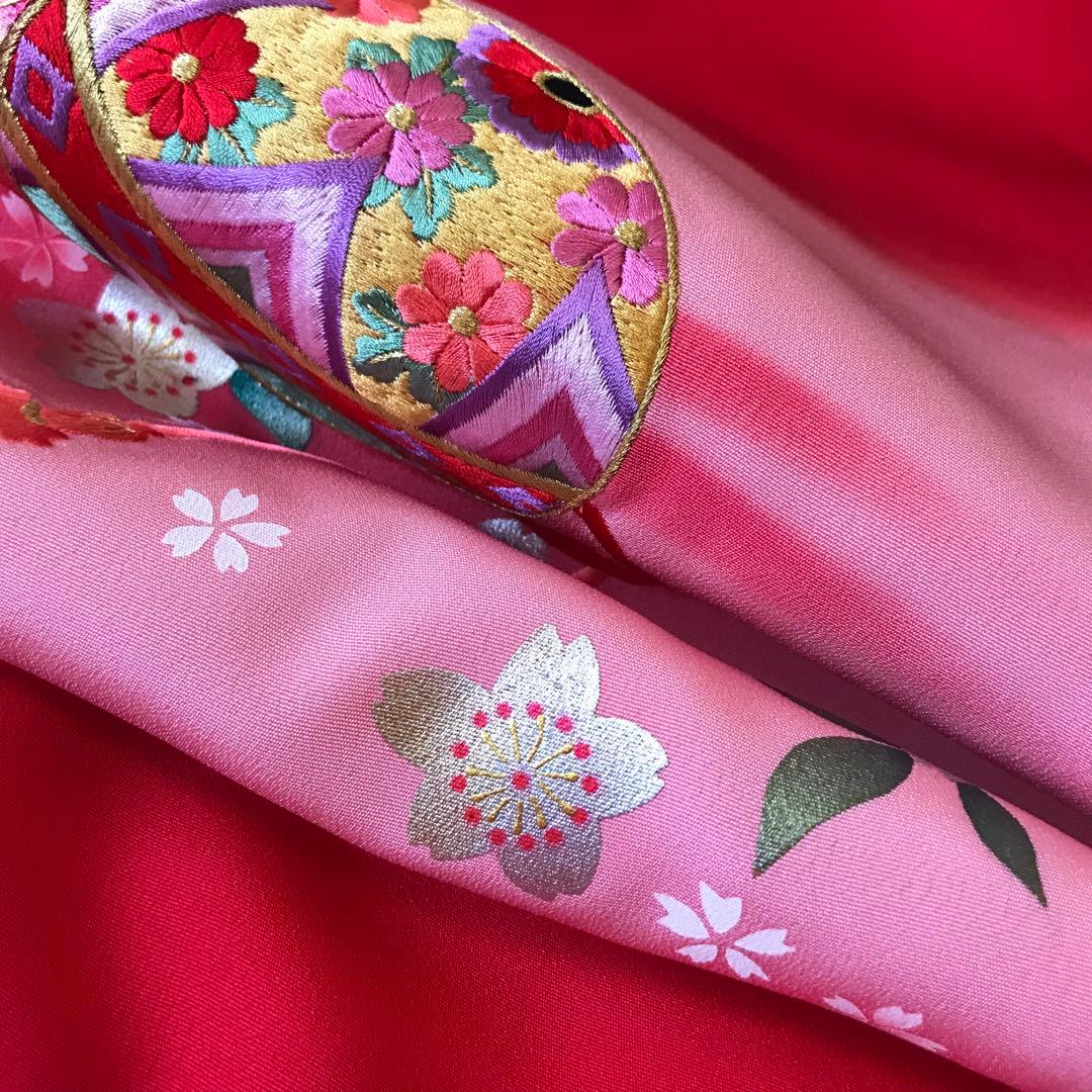 《新品》日本製 特選刺繍 ぼかし京友禅 本金銀箔技法 お宮参り 産着 たとう紙付