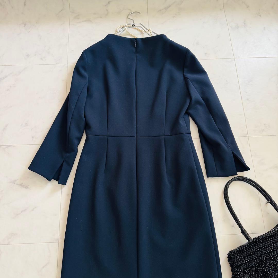 23AW エストネーション　フォーマル　ワンピース　ネイビー　入卒　お受験