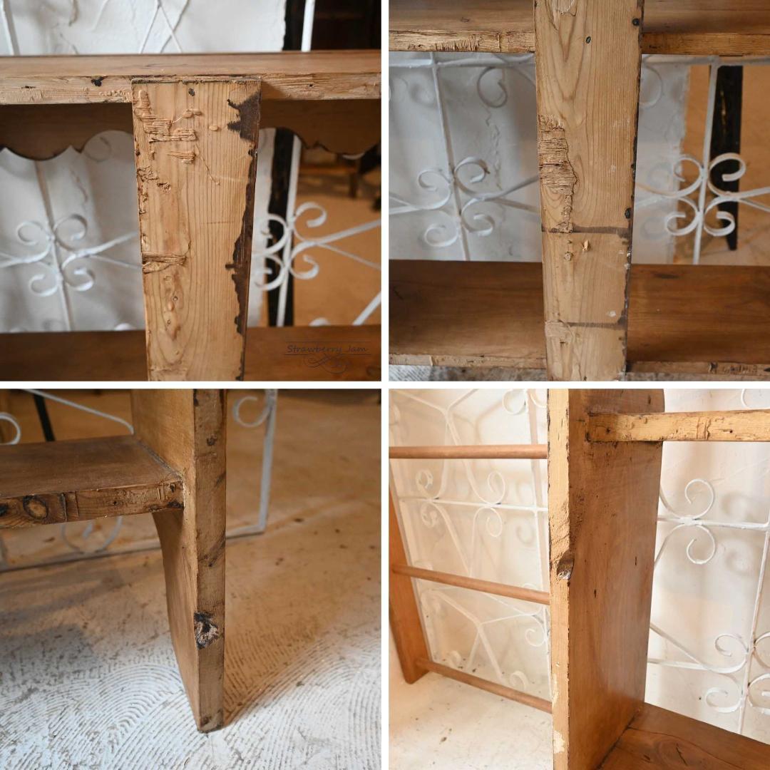 L3705-257 英国アンティーク パイン シェルフ 食器棚 棚 本棚 壁掛け