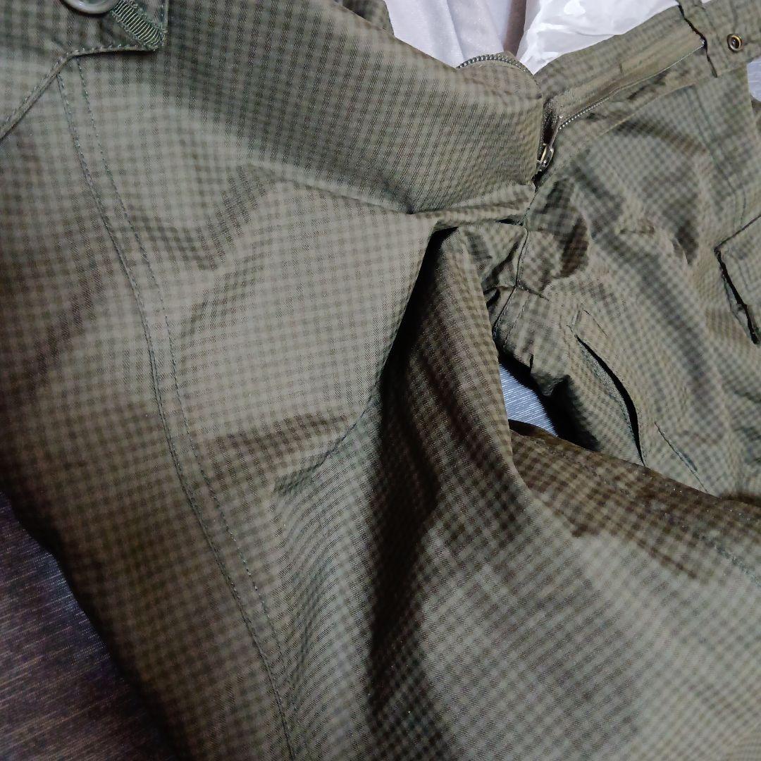 スノーボードウェア 上下セット カーキ ホワイト スキーウェア