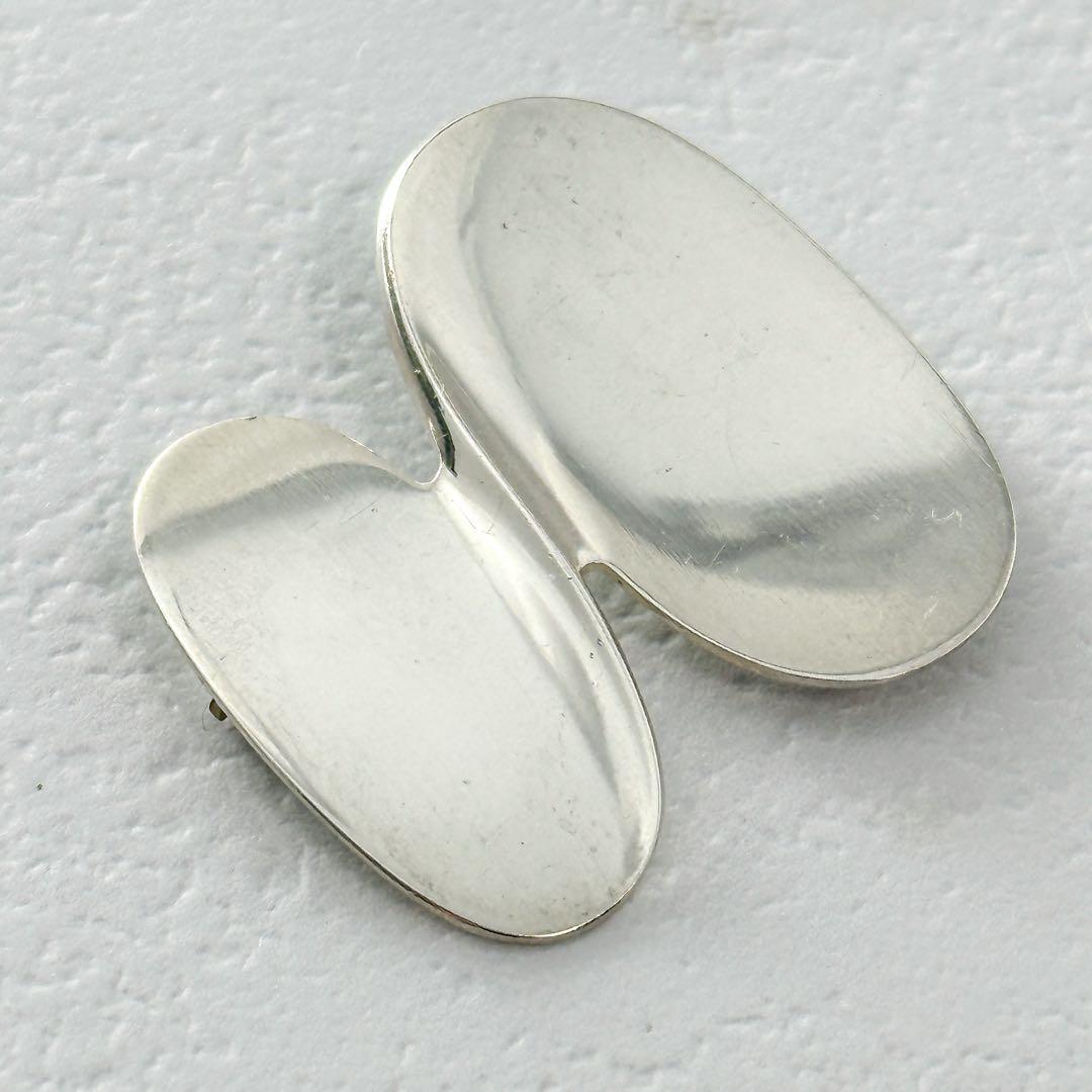  　357 シルバーブローチ　ツイスト　オーバル 925