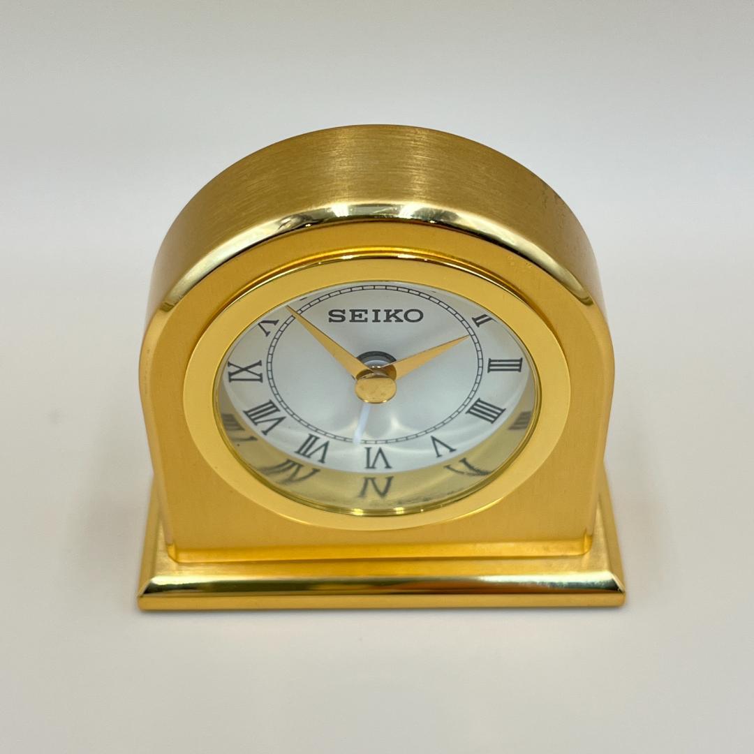 SEIKO ゴールド アーチ型置時計 200g セイコー 置き時計 アナログ 白