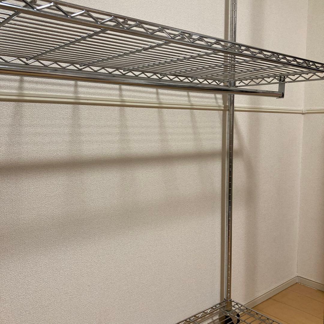 スチールラック　ワードローブ　メタルラック　120　クローゼット　ハンガーラック