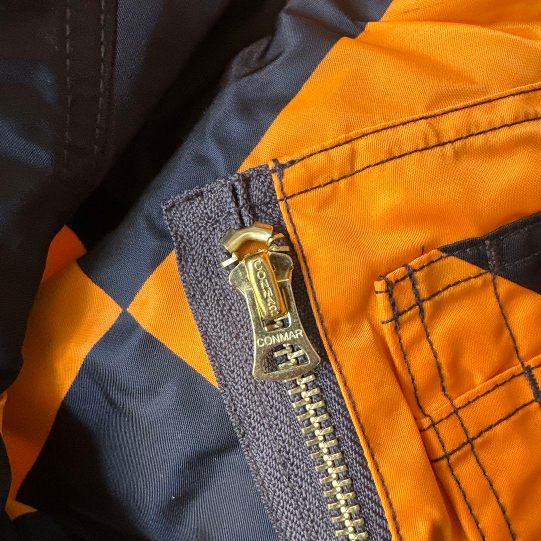 XLサイズ　REAL SIMONS G1ジャケット オレンジ黒チェック振り旗