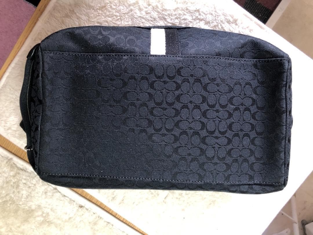 【未使用に近い】COACH　シグネチャー　ウエストバッグ+シューズケースのセット