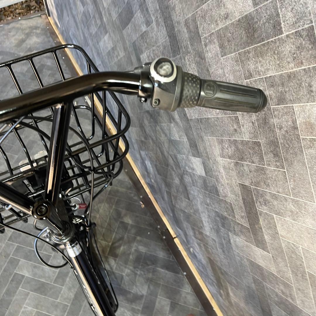 電動アシスト自転車 シティタイプ ブラック 前カゴ付き