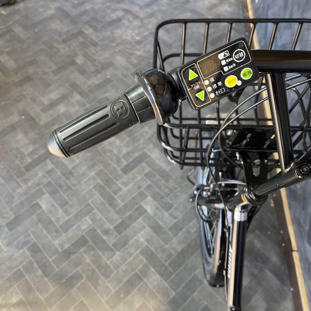 電動アシスト自転車 シティタイプ ブラック 前カゴ付き