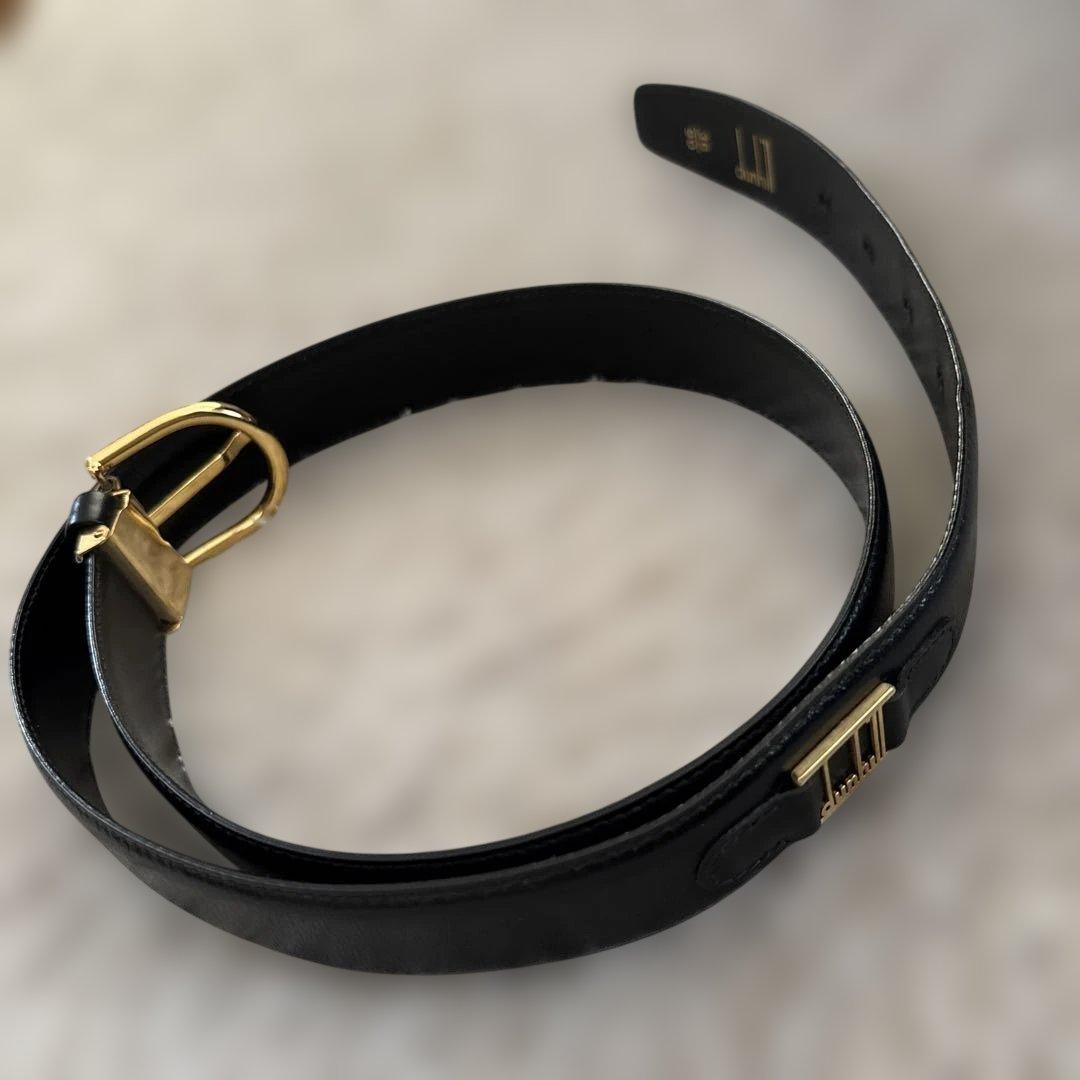dunhill ブラックレザーベルト 36/90 - メルカリ