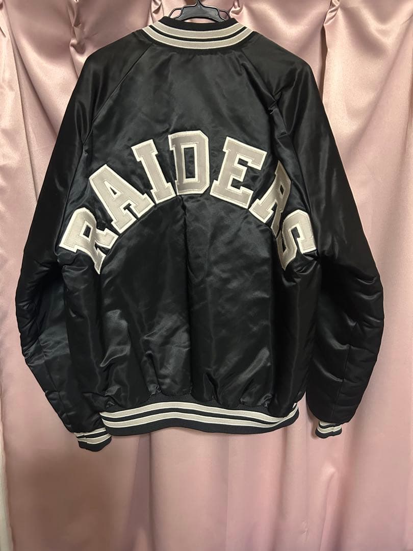 最終値下げ90s USA製RAIDERS/レイダース スタジャン黒L