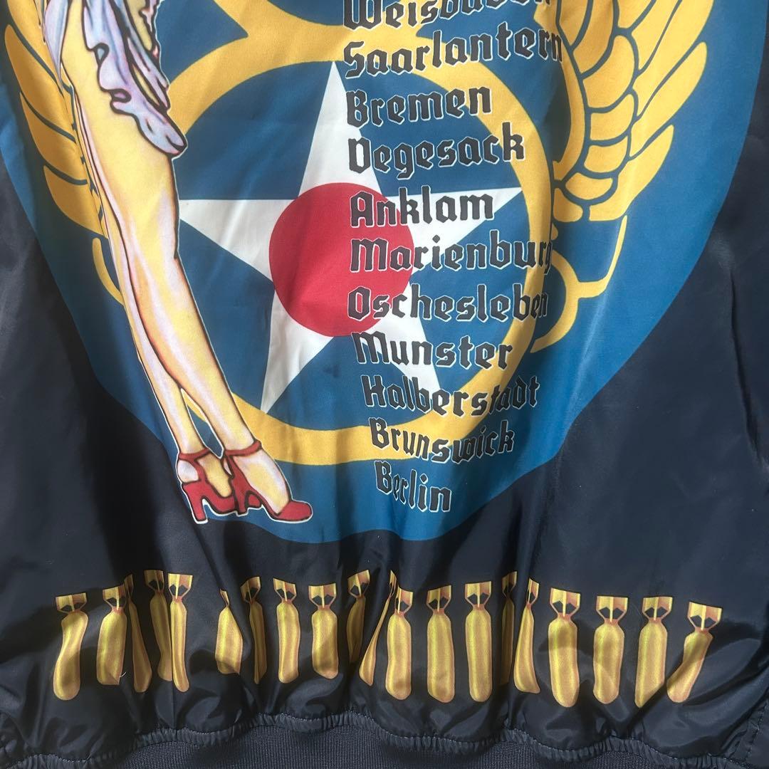 美品 AVIREX LAST CALL ピンナップガール MA-1 復刻デザイン