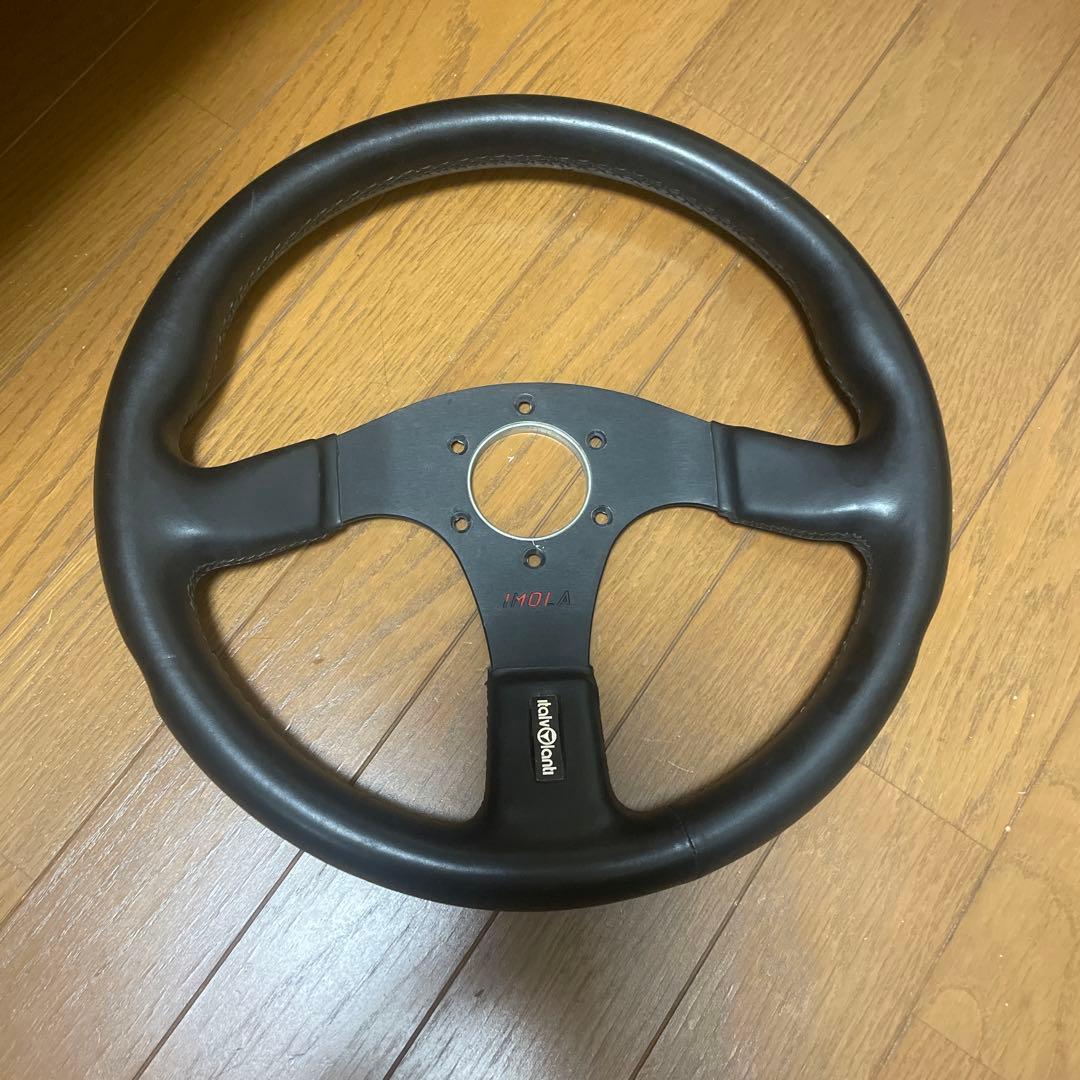italvolanti　イタルボランテ　ステアリング 350mm 黒 レザー