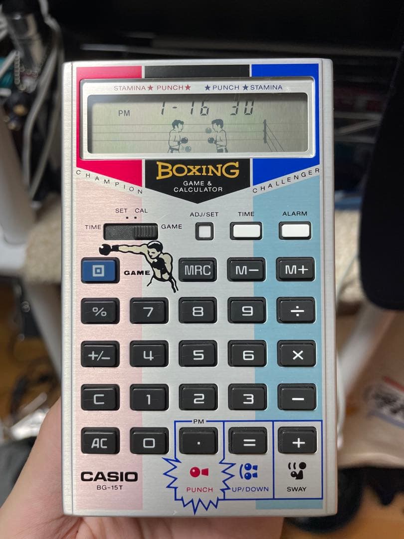 casio カシオ　BG-15T ゲーム付き電卓　boxing ボクシング
