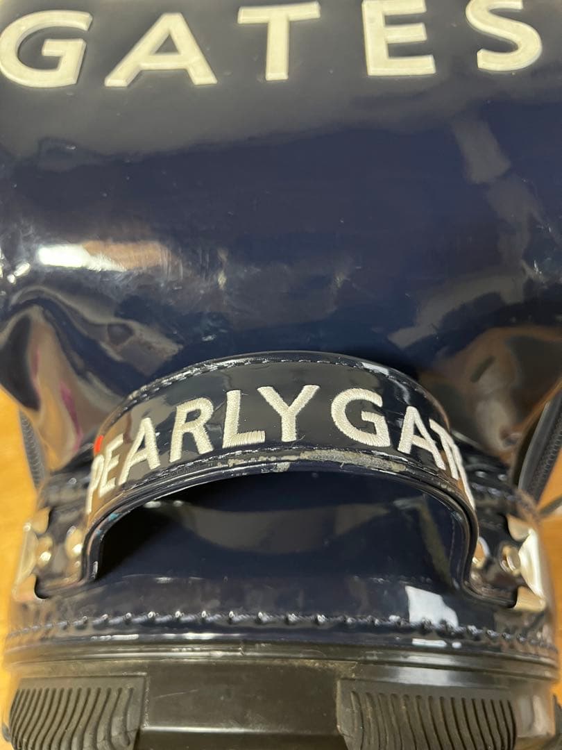 パーリーゲイツエナメルキャディバッグ【ネイビー】