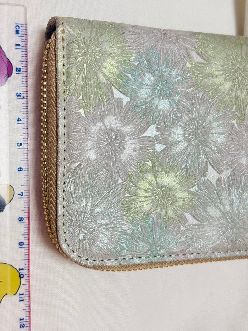 〜1/7値下げ❗️【美品】エーテル　マルグリート　長財布　ラウンドファスナー　花柄