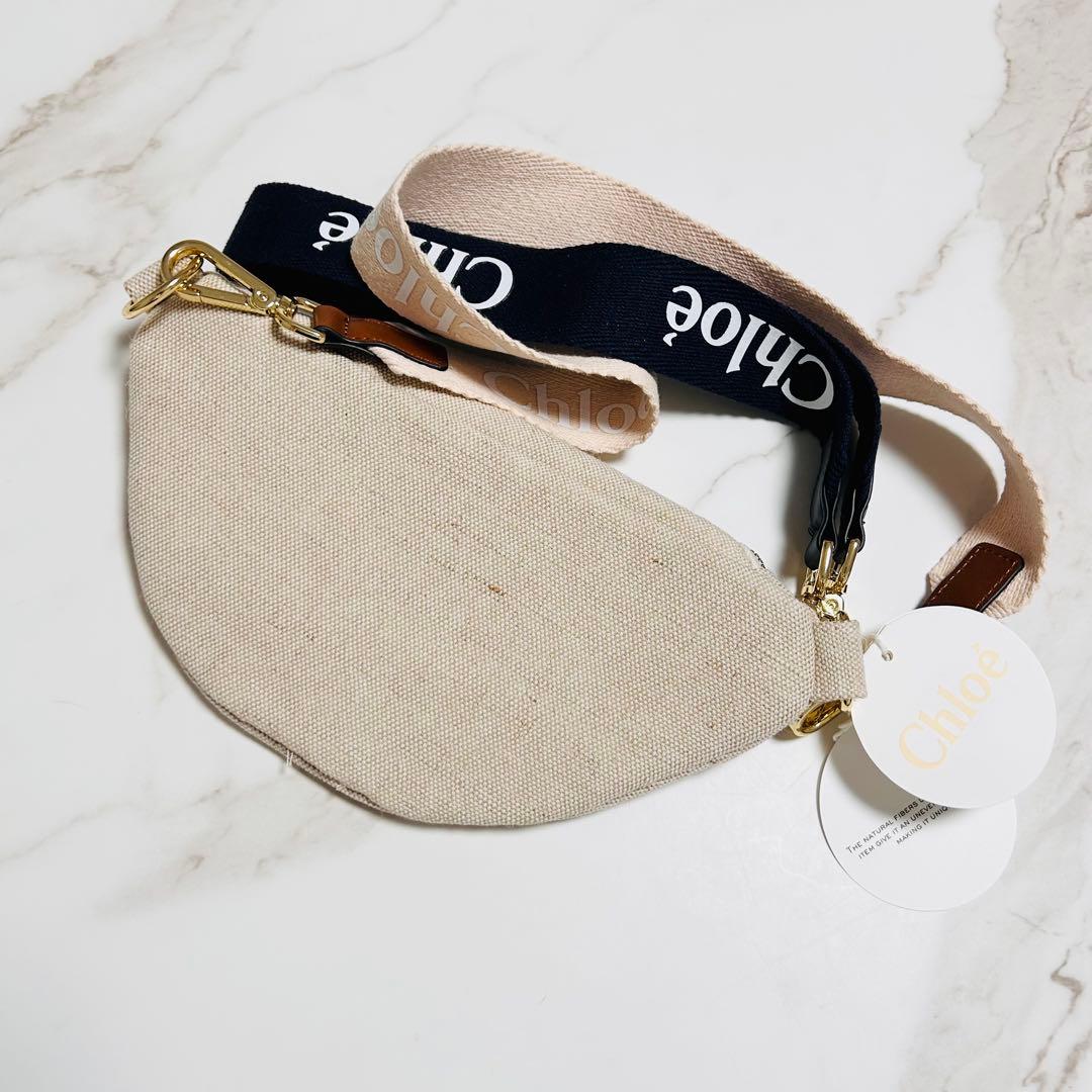 Chloé ベージュ キッズボディバッグ　2ストラップ付　新品　未使用　タグ付