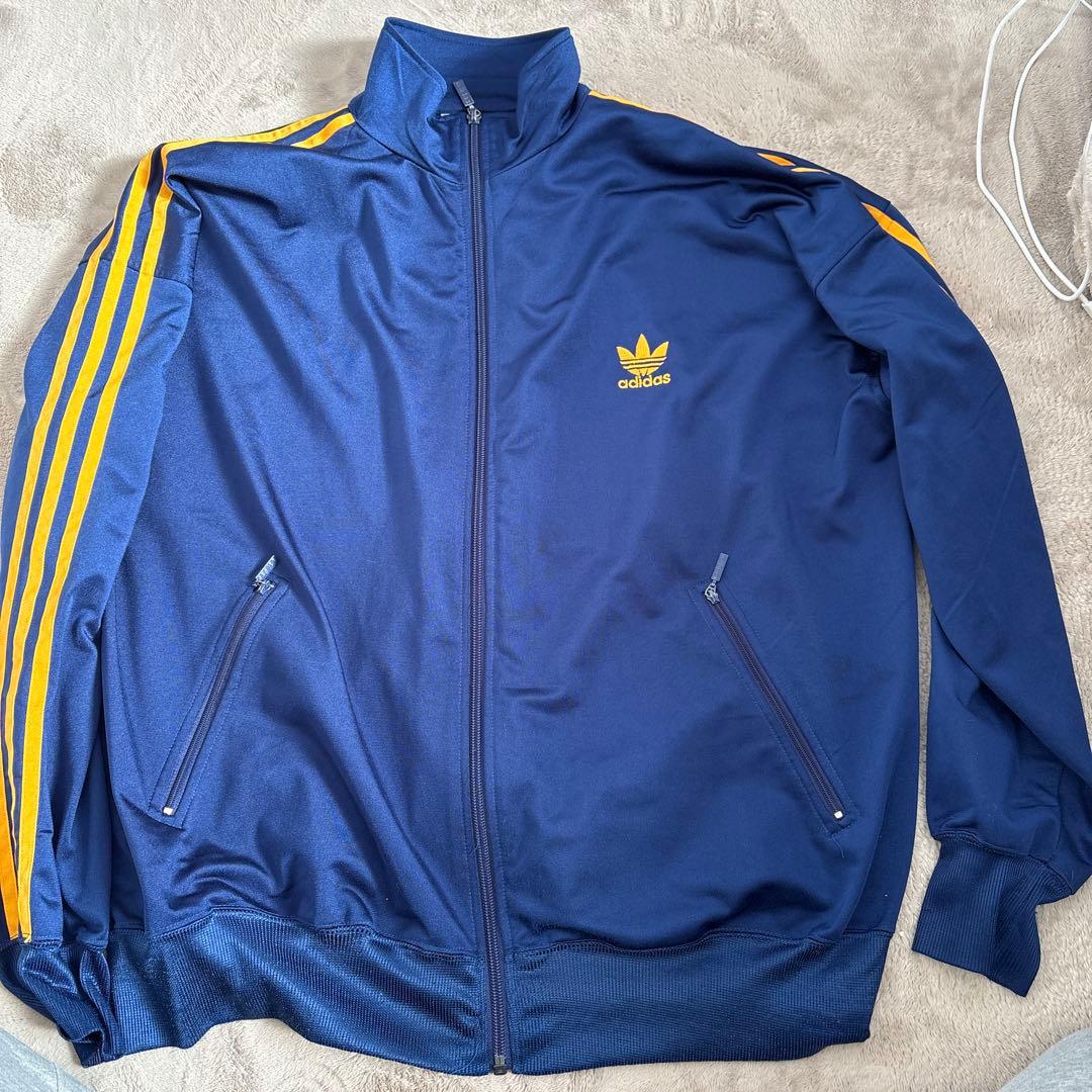 希少アイテム】90sアディダス トレフォイル刺繍ロゴ トラック