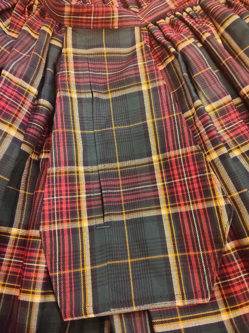 マダマダ madder madder チェック柄プリーツスカート