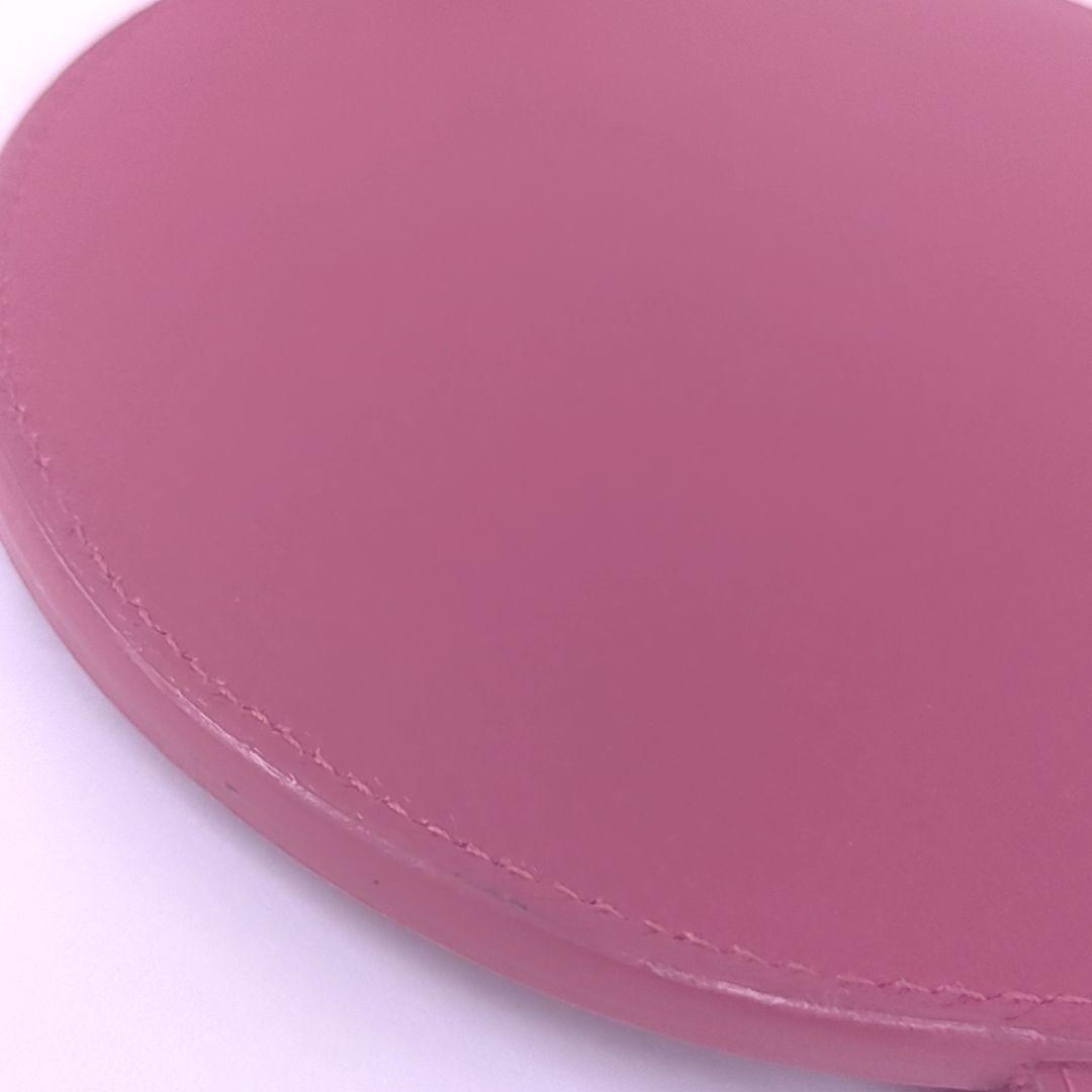 LOEWE ロエベ アナグラム レザー ミラー 鏡 ピンク スペイン製 ★レア●