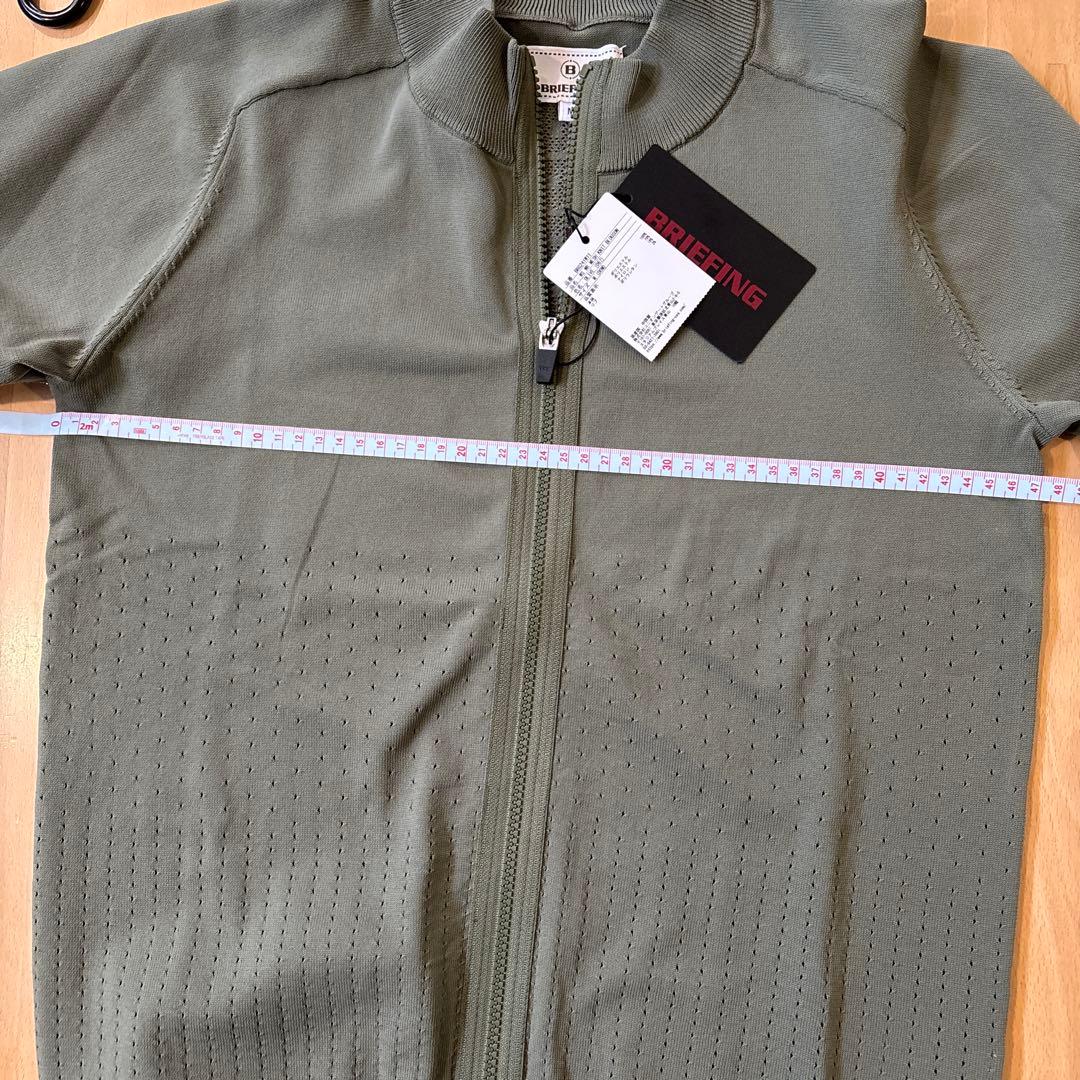 BRIEFING オリーブ色 M ジップアップセーター
