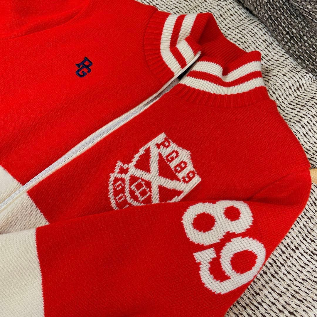 PEARLYGATES パーリーゲイツ　フルジップ裏地付きニットブルゾン