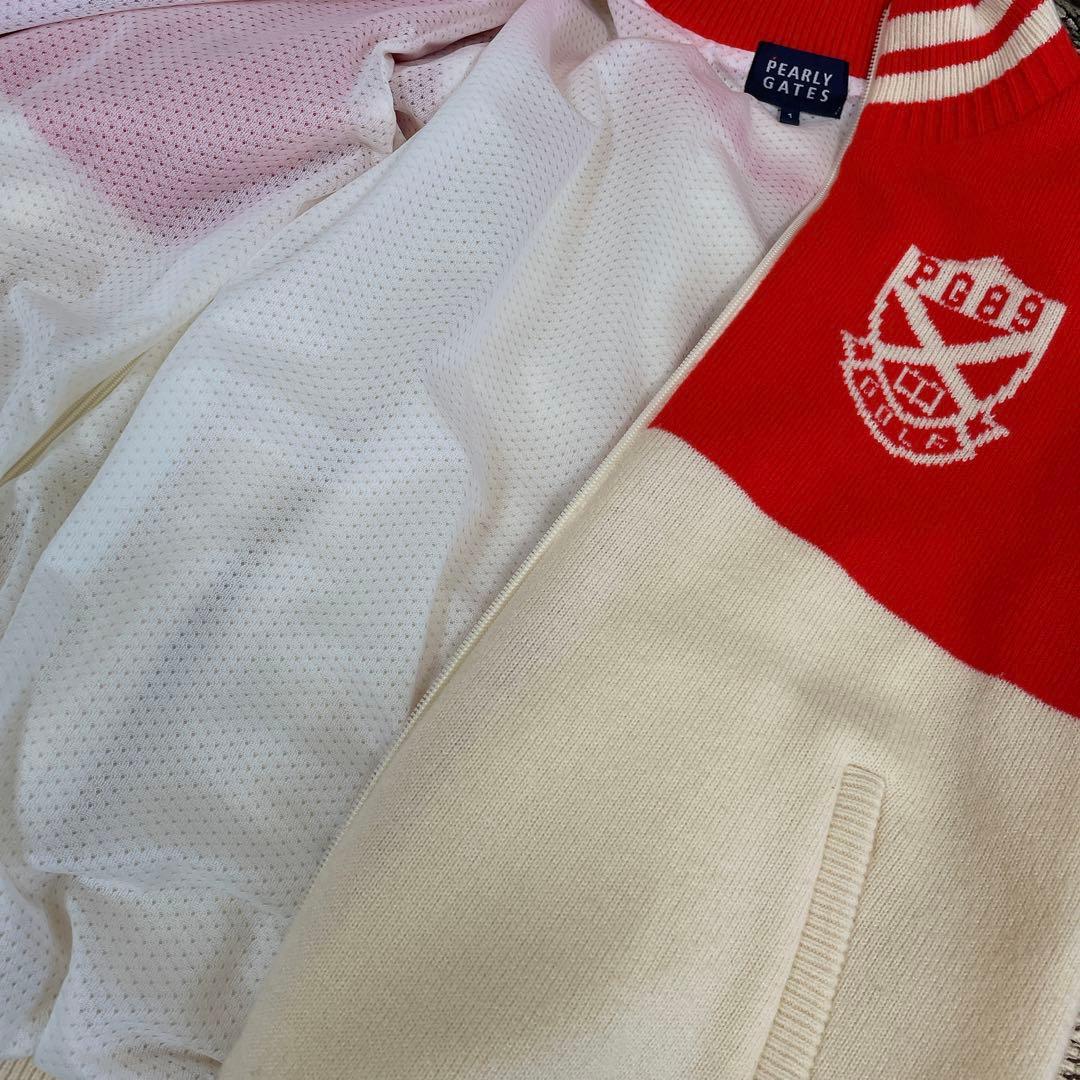 PEARLYGATES パーリーゲイツ　フルジップ裏地付きニットブルゾン