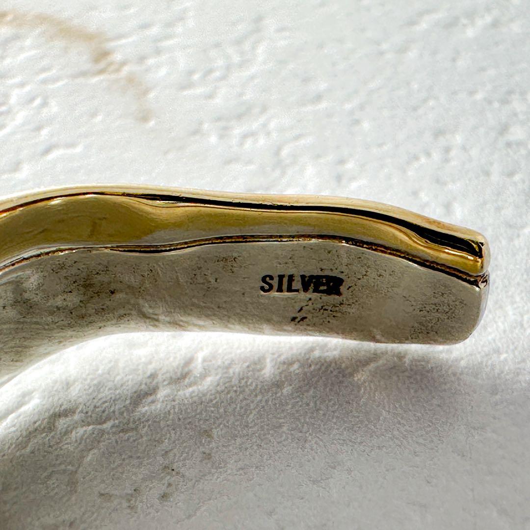 廃盤 agete シルバーバングル コンビカラー シルバー ゴールド