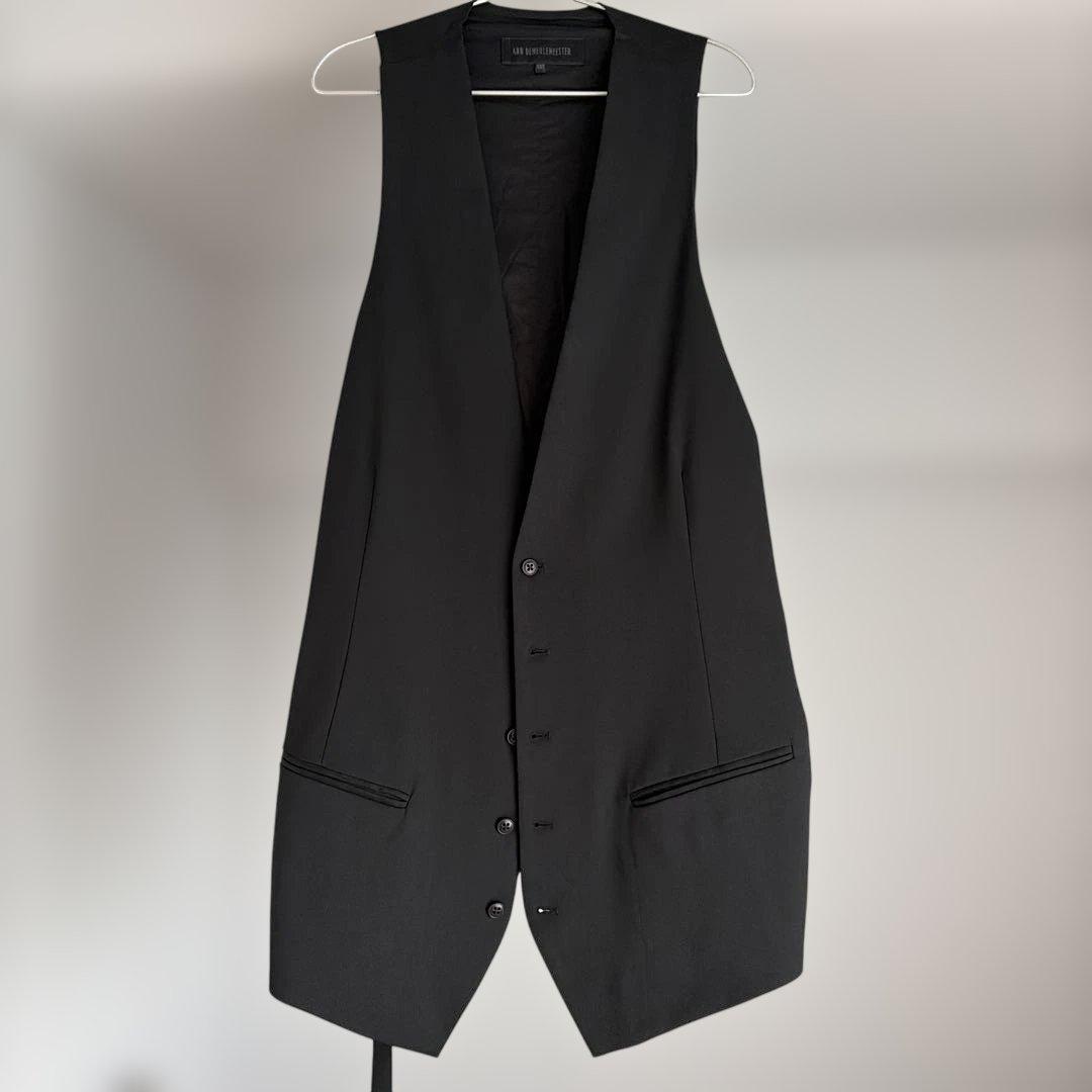 ANN DEMUELEMEESTER ブラック ロングベスト XXS - メルカリ