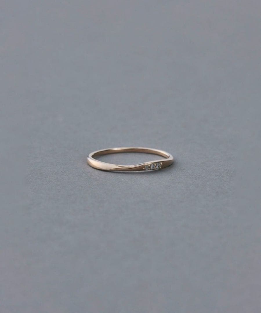 【美品】ete＊K10MPGダイヤモンド ツイストリング（13号）