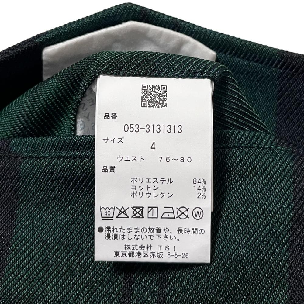 美品 パーリーゲイツ ストレッチ入り ビッグ チェック パンツ 4 メンズ