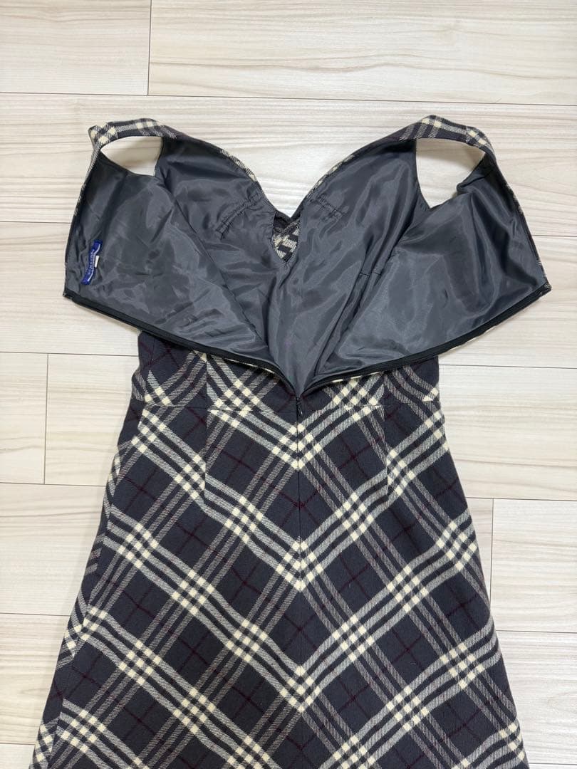 バーバリーブルーレーベル　ノースリーブ　ワンピース　38 M