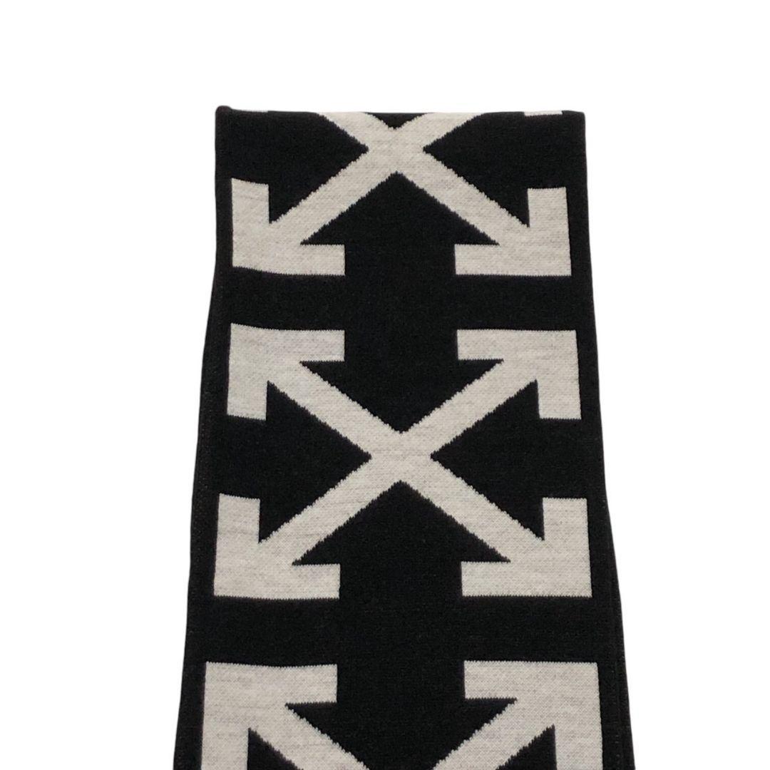 美品✨OFF-WHITE オフホワイト アローマーク 大判マフラー ニット