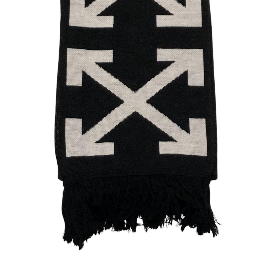 美品✨OFF-WHITE オフホワイト アローマーク 大判マフラー ニット