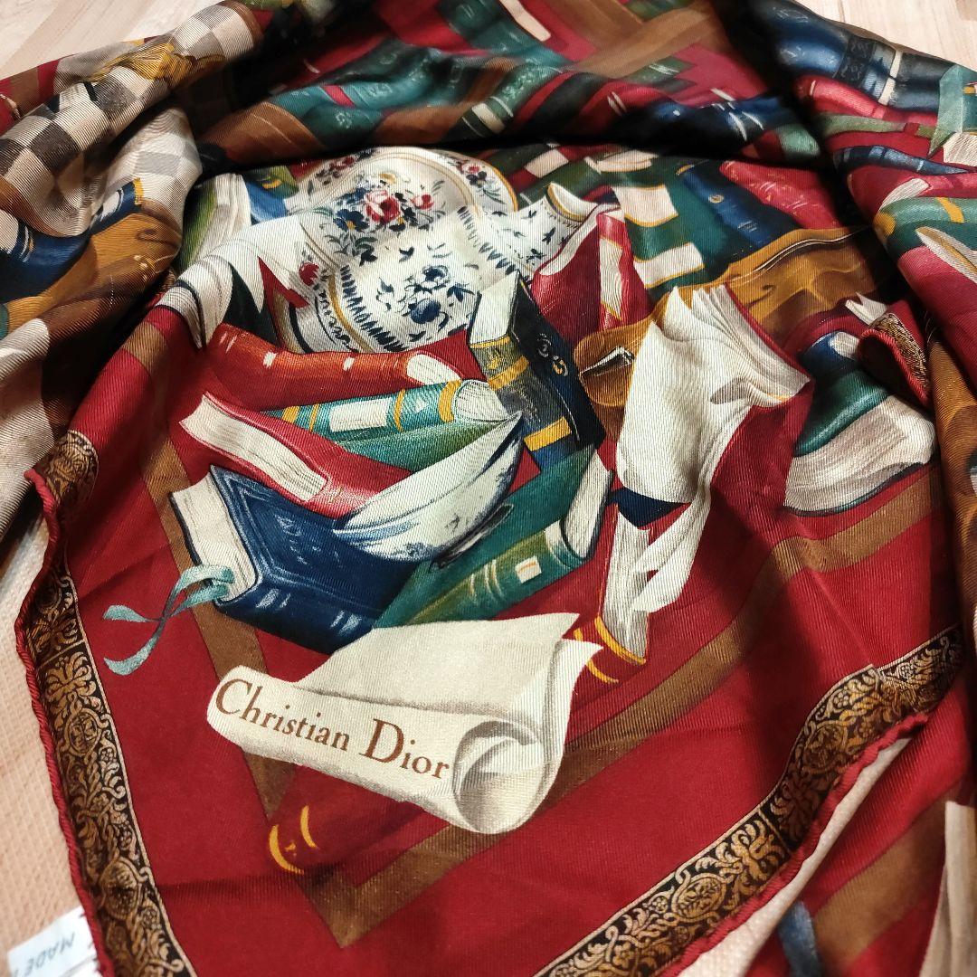 Christian Dior シルクスカーフ 大判☆書籍デザイン
