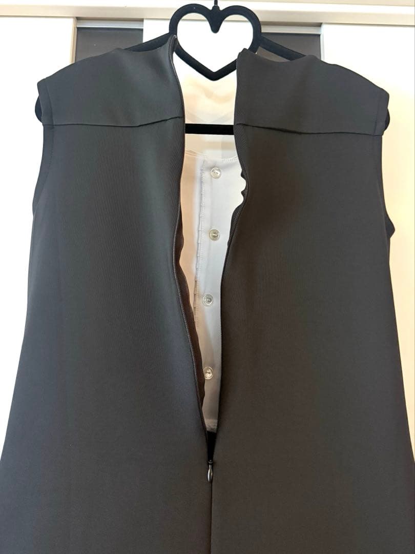 vaqutaux voyageビーチタウンドレスバイカラーコンビネゾン