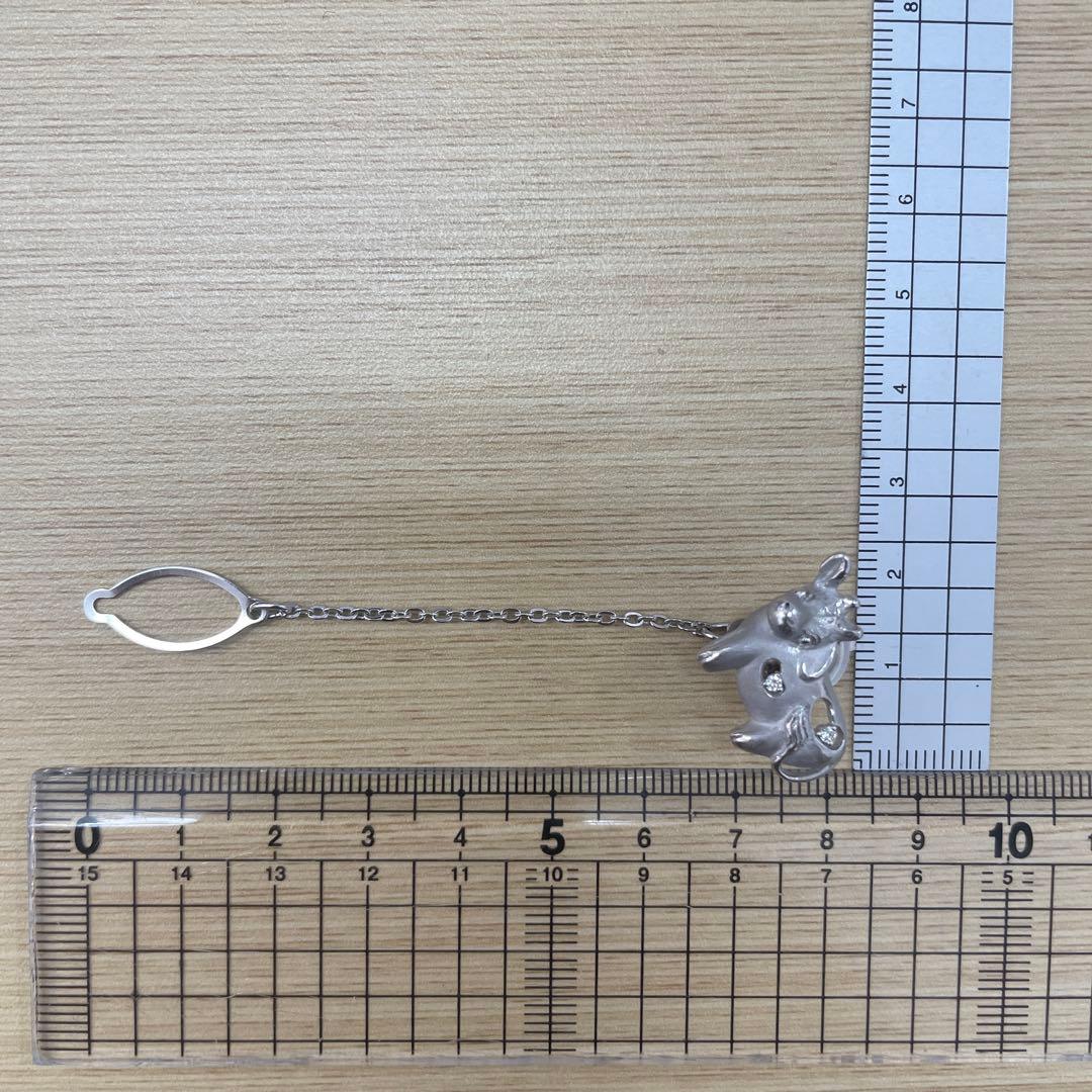 友安昭先生作K18WG牛モチーフピンブローチ