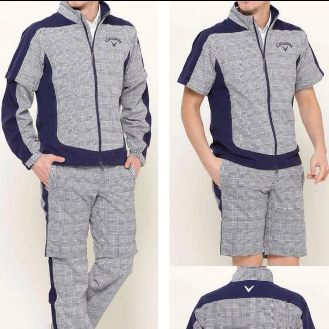 極美品　近年　キャロウェイ　レインコート　セットアップ　千鳥格子　グレンチェック