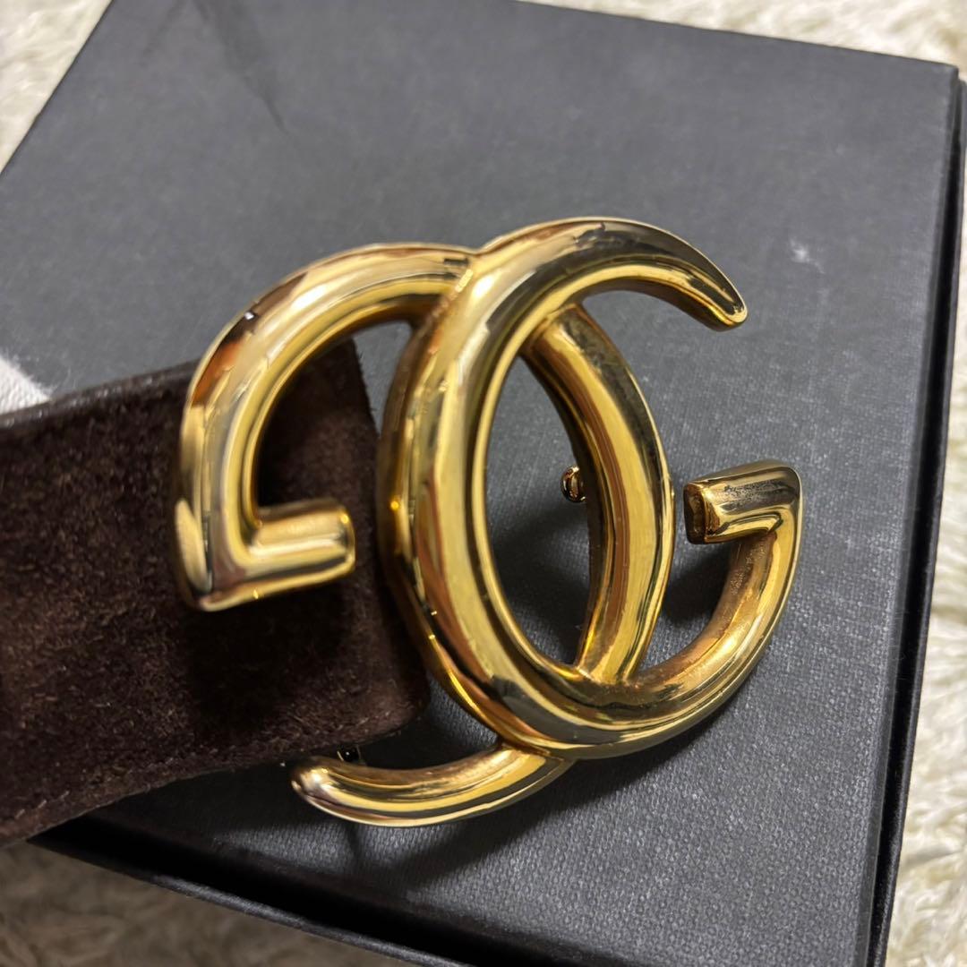 正規品 GUCCI オールドグッチ インターロッキング ベルト ゴールド 茶色系