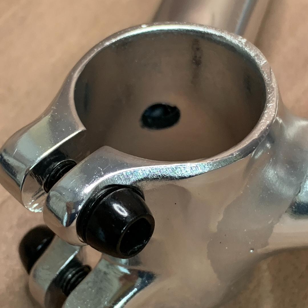 【新品】アルミ製 ステム一体型ハンドル シルバー 軽量&快適！