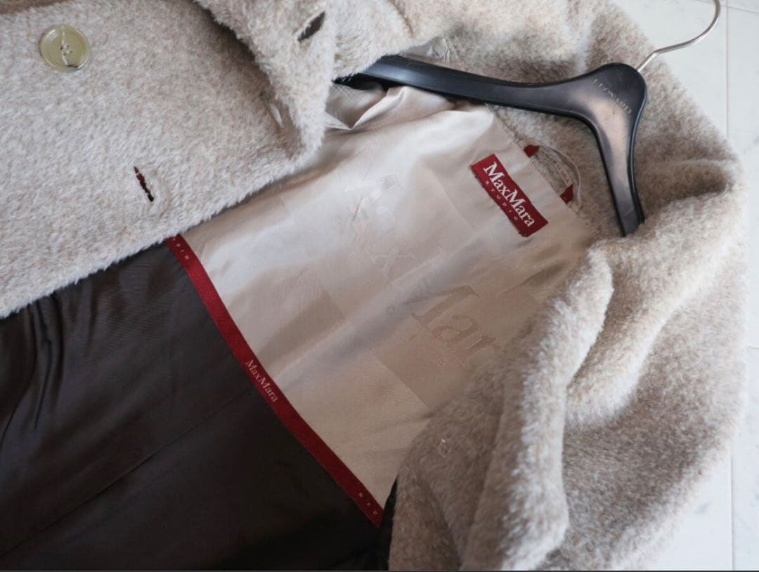 Max Maraアルパカミルクティカラーコートsize 38/M相当